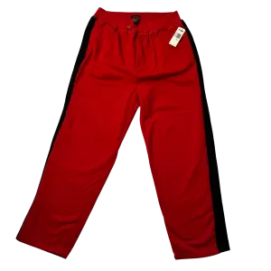 Enyce Red Full Zip Tick Stitch Sweatpants