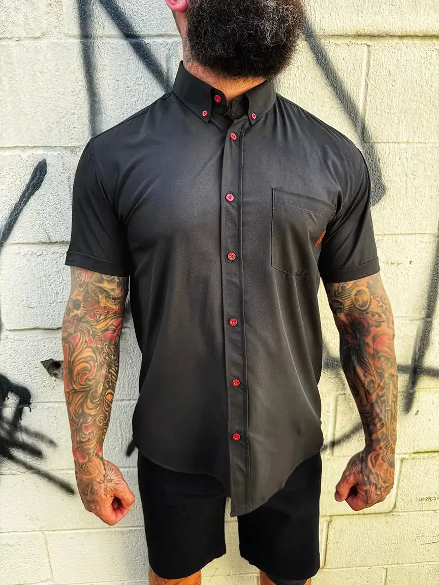 ESSENTIAL BLACK BUTTON UP