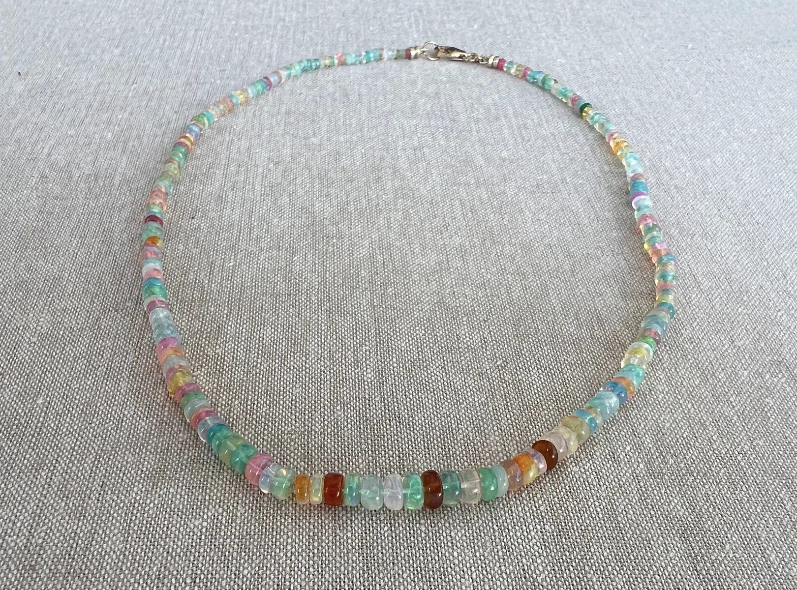 Ethiopian Multi Color Opals Necklace