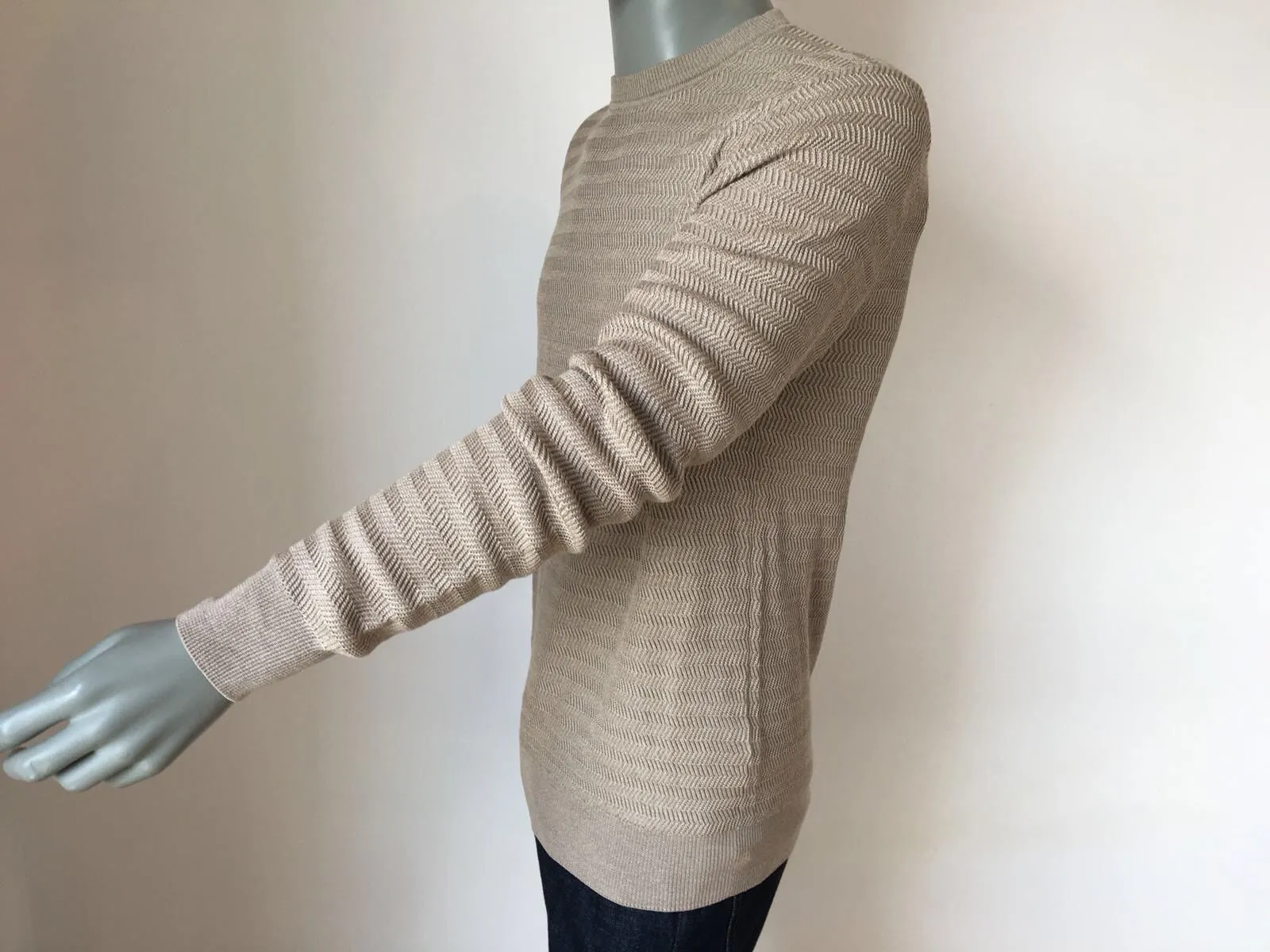 Fancy Silk Crewneck Sweater