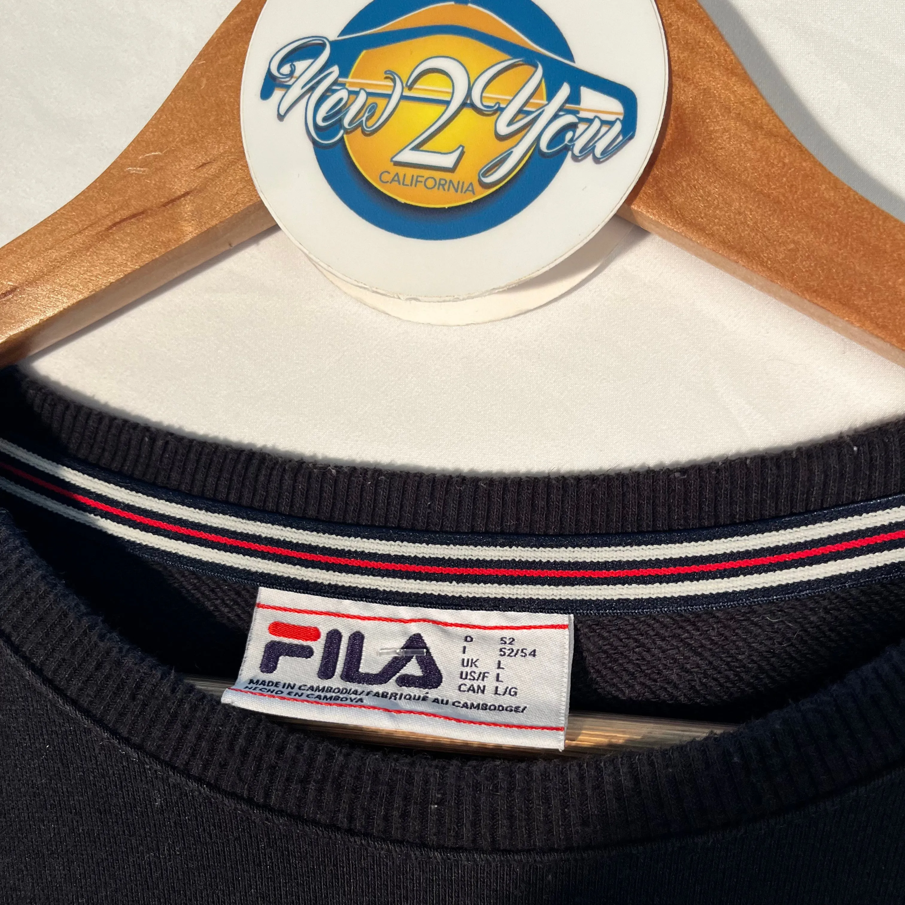 Fila Black Stripe Trim Pullover