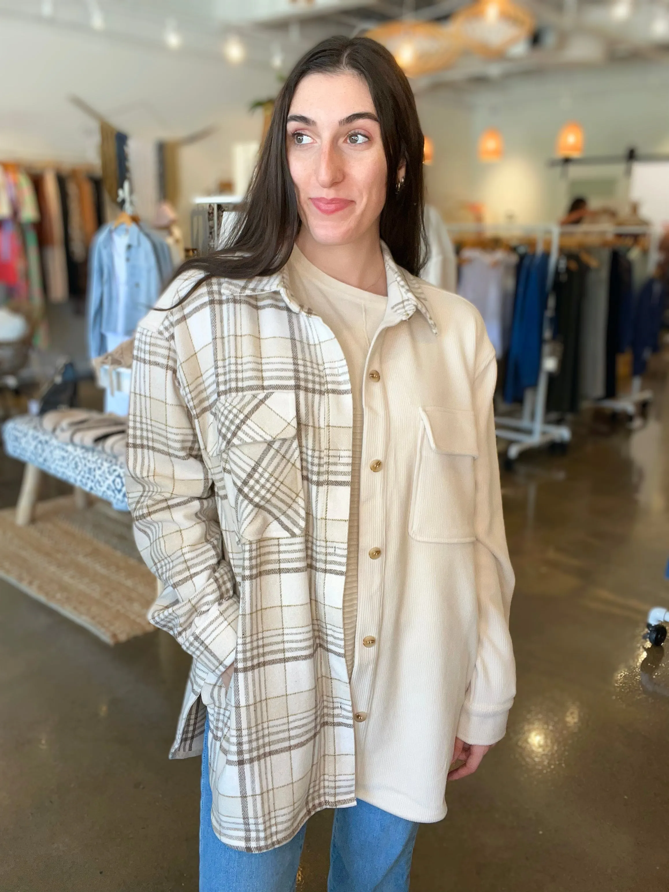 Flannel Corduroy Shacket