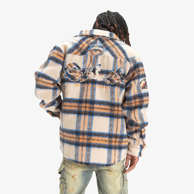 FURY FLEECE FLANNEL JACKET (NAVY CREAM)
