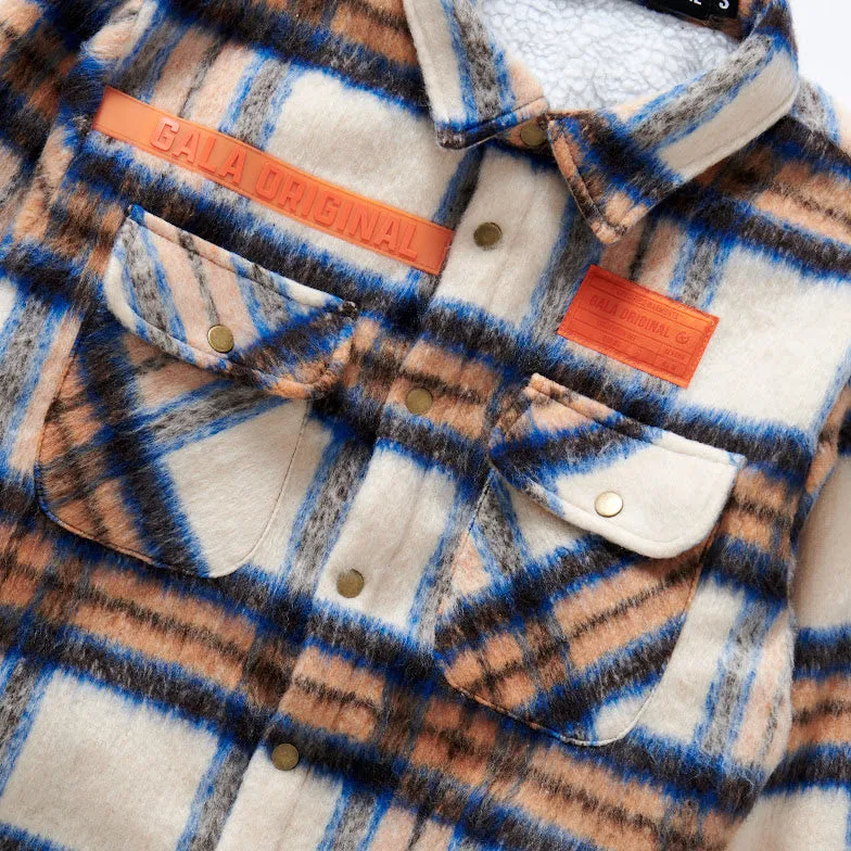 FURY FLEECE FLANNEL JACKET (NAVY CREAM)