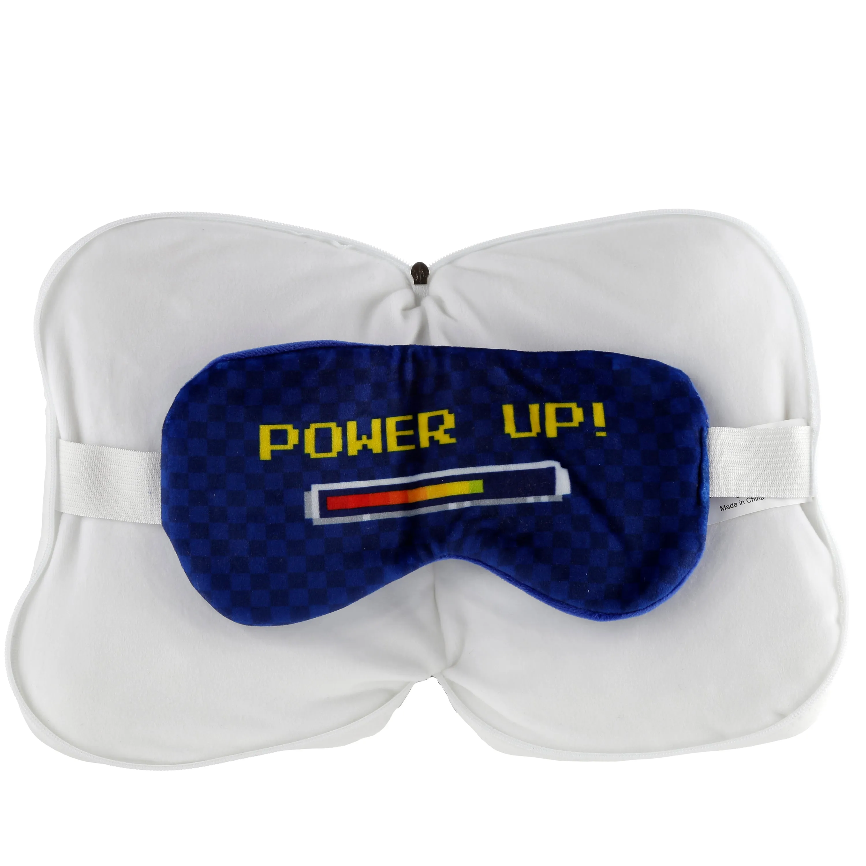 Game Over Relaxeazzz Plush Round Travel Pillow & Eye Mask Set