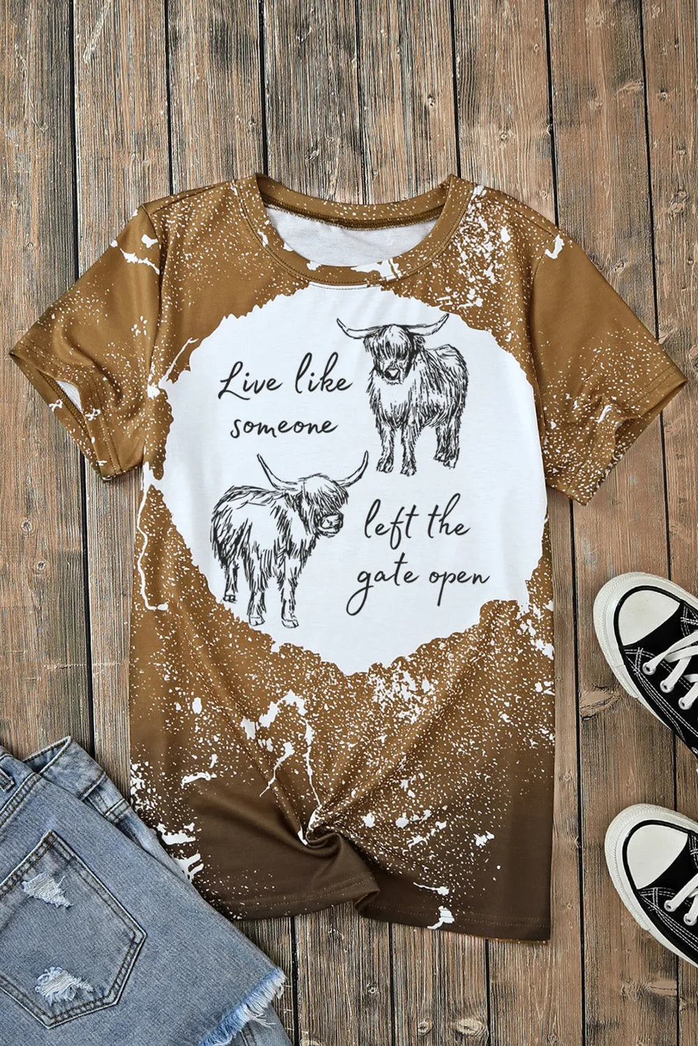 Gate Open Wild Tee – Wooly Cow Western Graphic T-Shirt