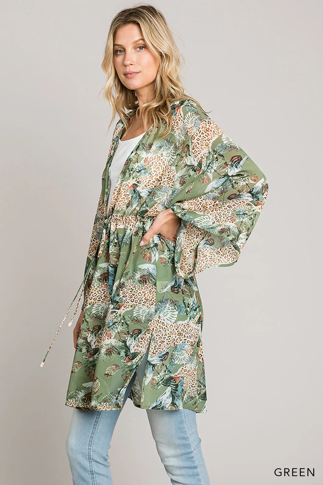 Green Mix Cover Up/Top
