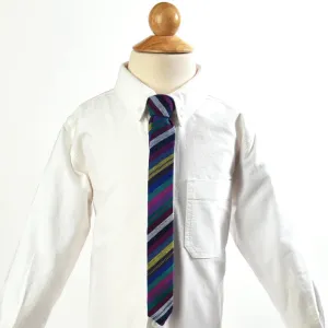 Hand Woven Child Necktie | Cobalt Stripe