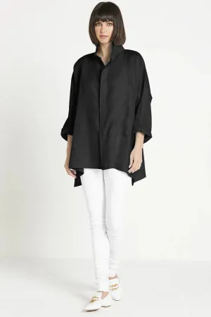 Handkerchief Linen Signature Shirt in Black