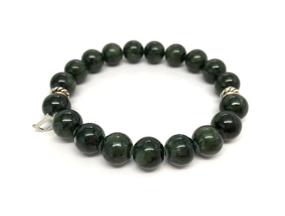 Harrison Olive Jasper Mens Bracelet