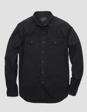 Harrison Western Shirt in Black Denim