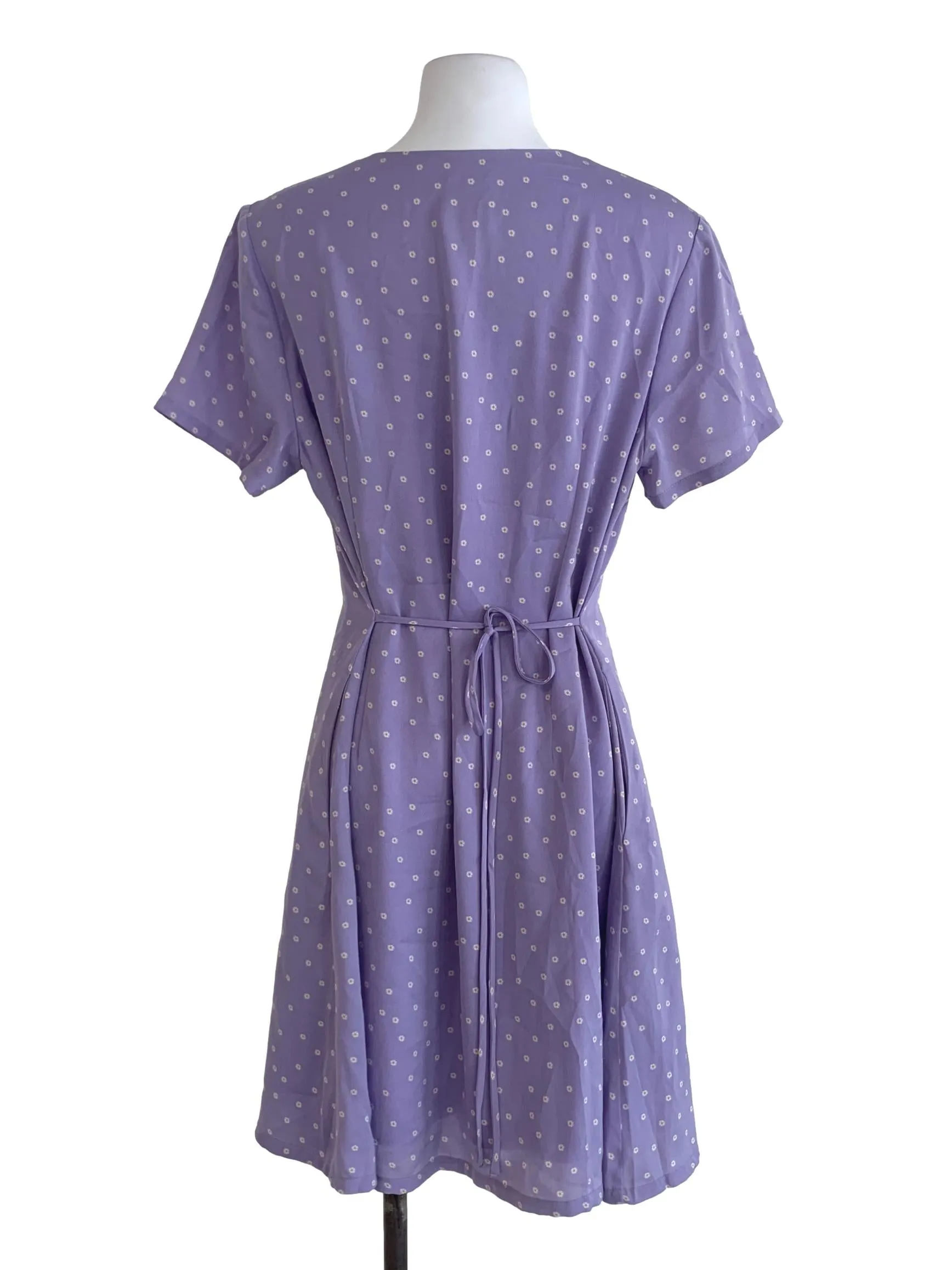 Heather Purple Floral Shirt Dress