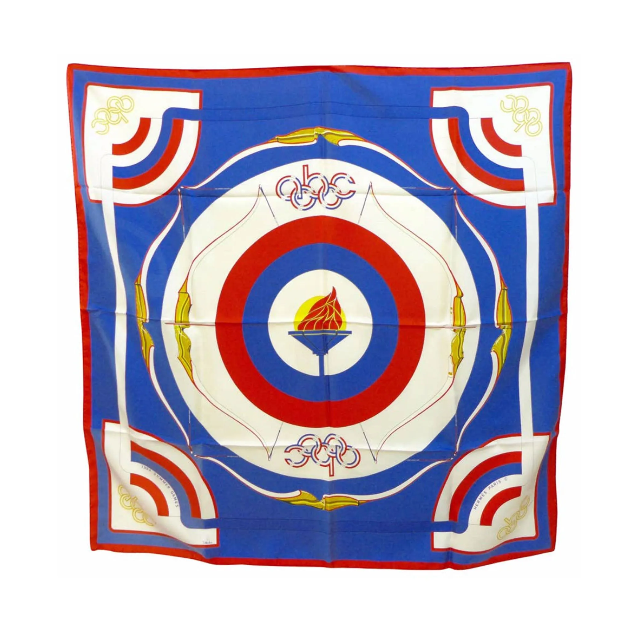 HERMES 1984 Summer Olympics Silk Scarf