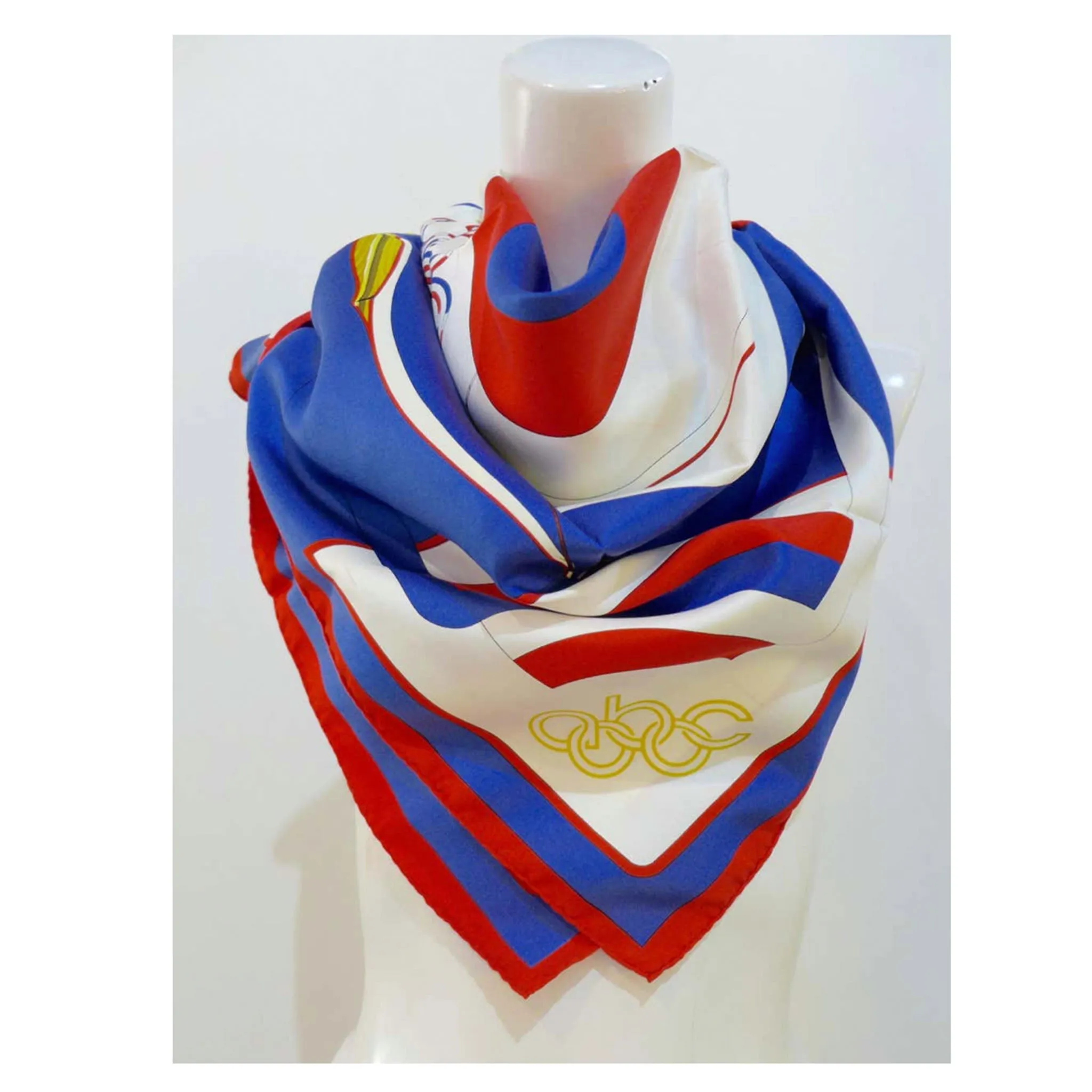 HERMES 1984 Summer Olympics Silk Scarf