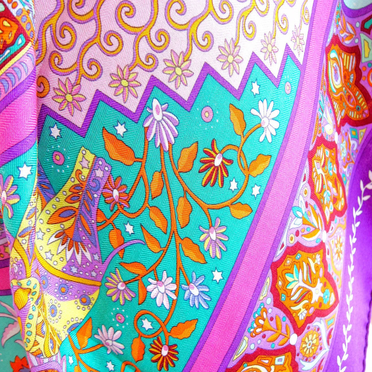 Hermes Aux Portes Du Palais Cashmere Silk GM Shawl