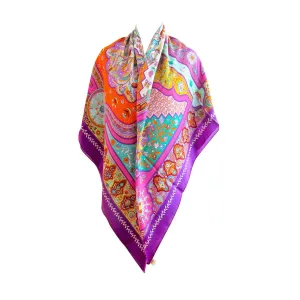 Hermes Aux Portes Du Palais Cashmere Silk GM Shawl