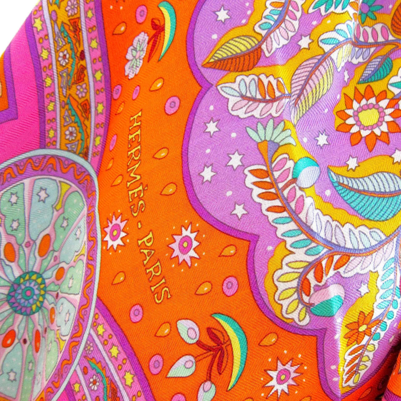 Hermes Aux Portes Du Palais Cashmere Silk GM Shawl