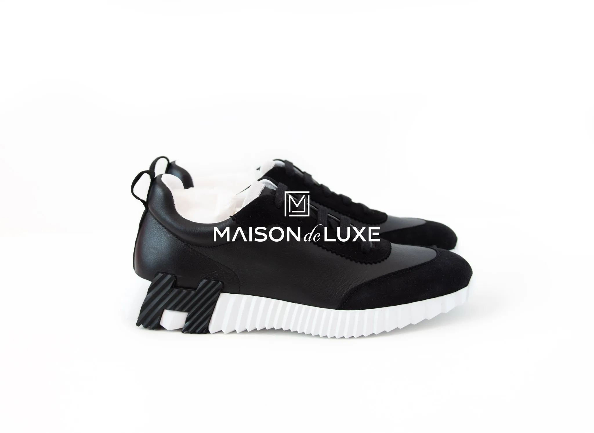 Hermes Men's Black Bouncing 41 Sneaker