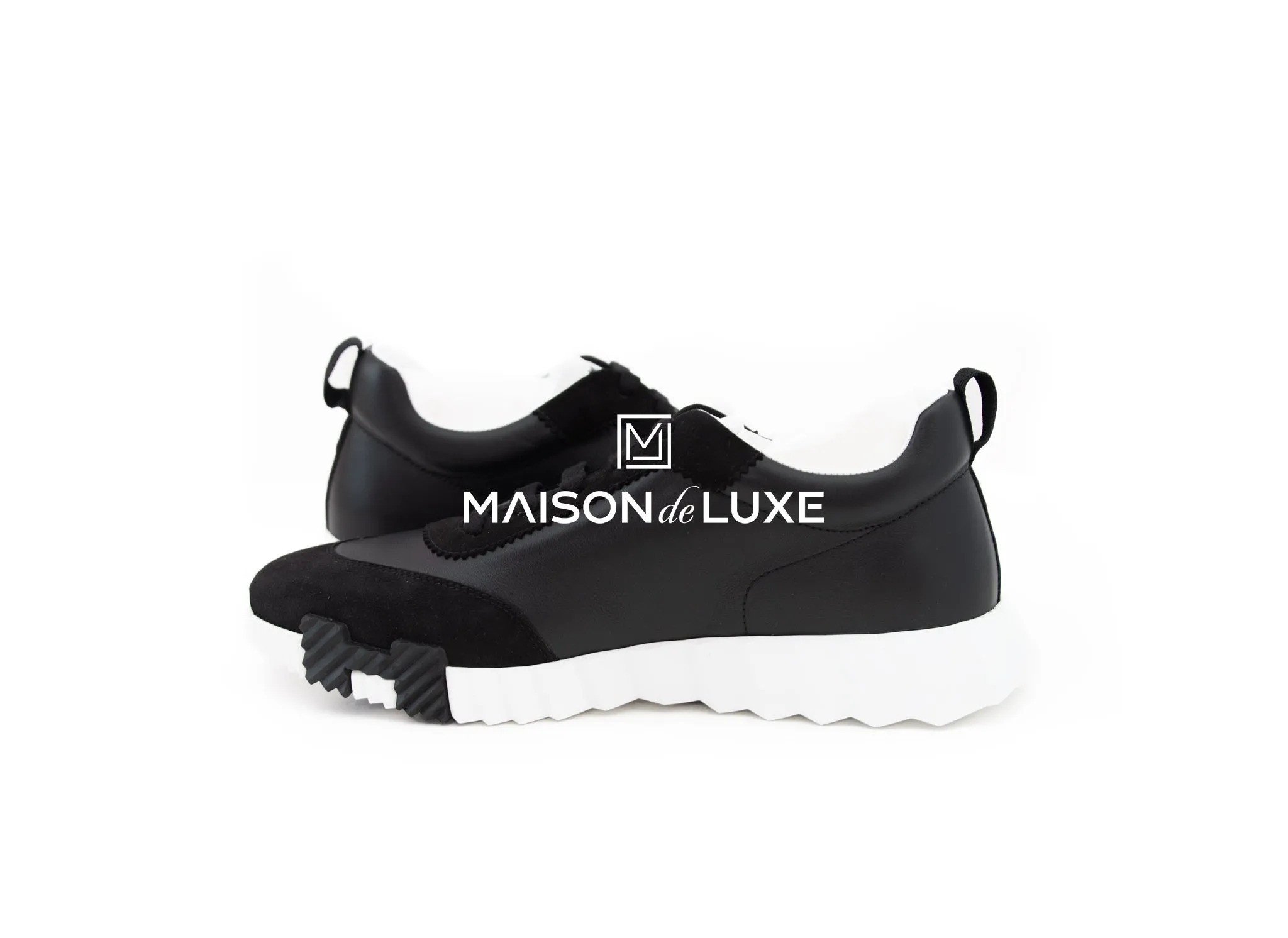Hermes Men's Black Bouncing 43 Sneaker
