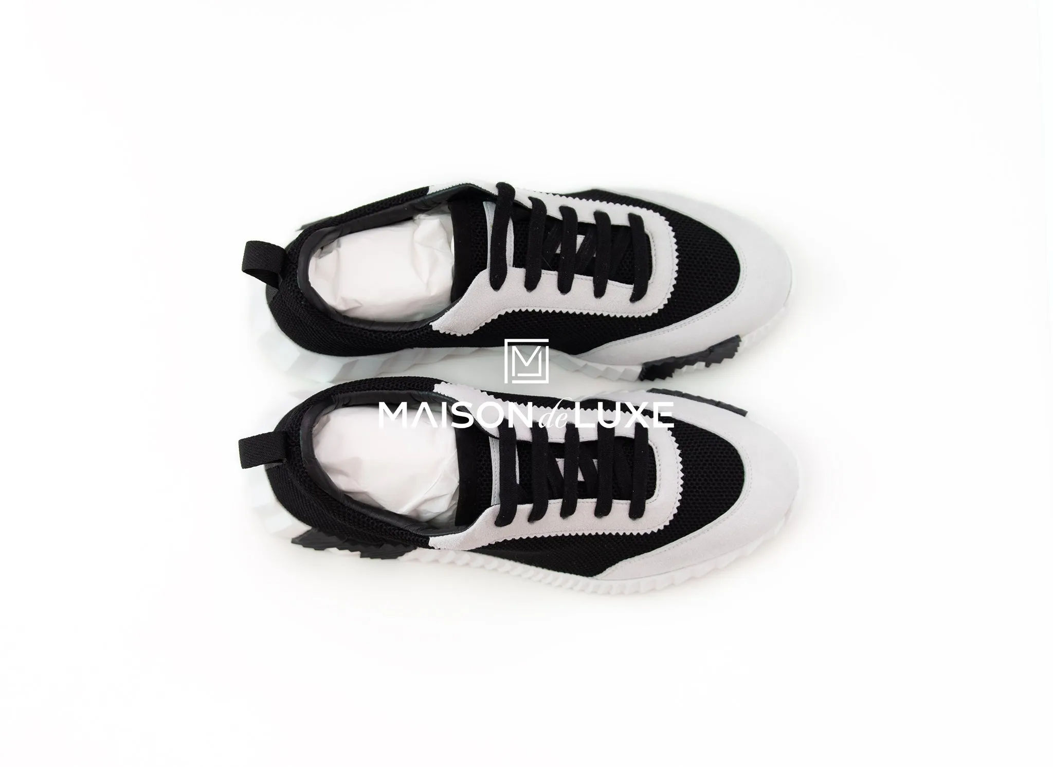 Hermes Men's Black Mesh Bouncing 43.5 Sneaker