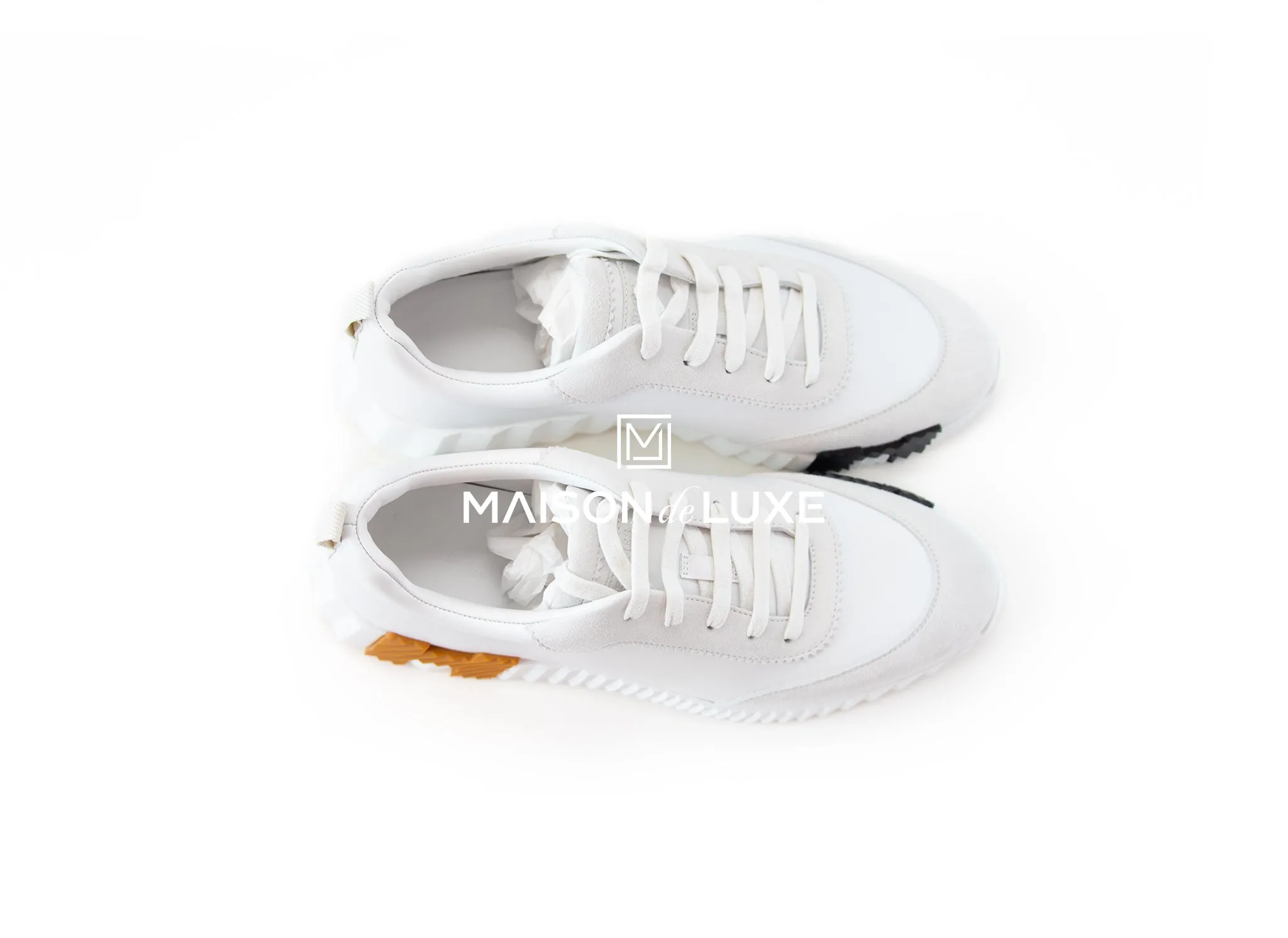 Hermes Men's White Bouncing 43 Sneaker