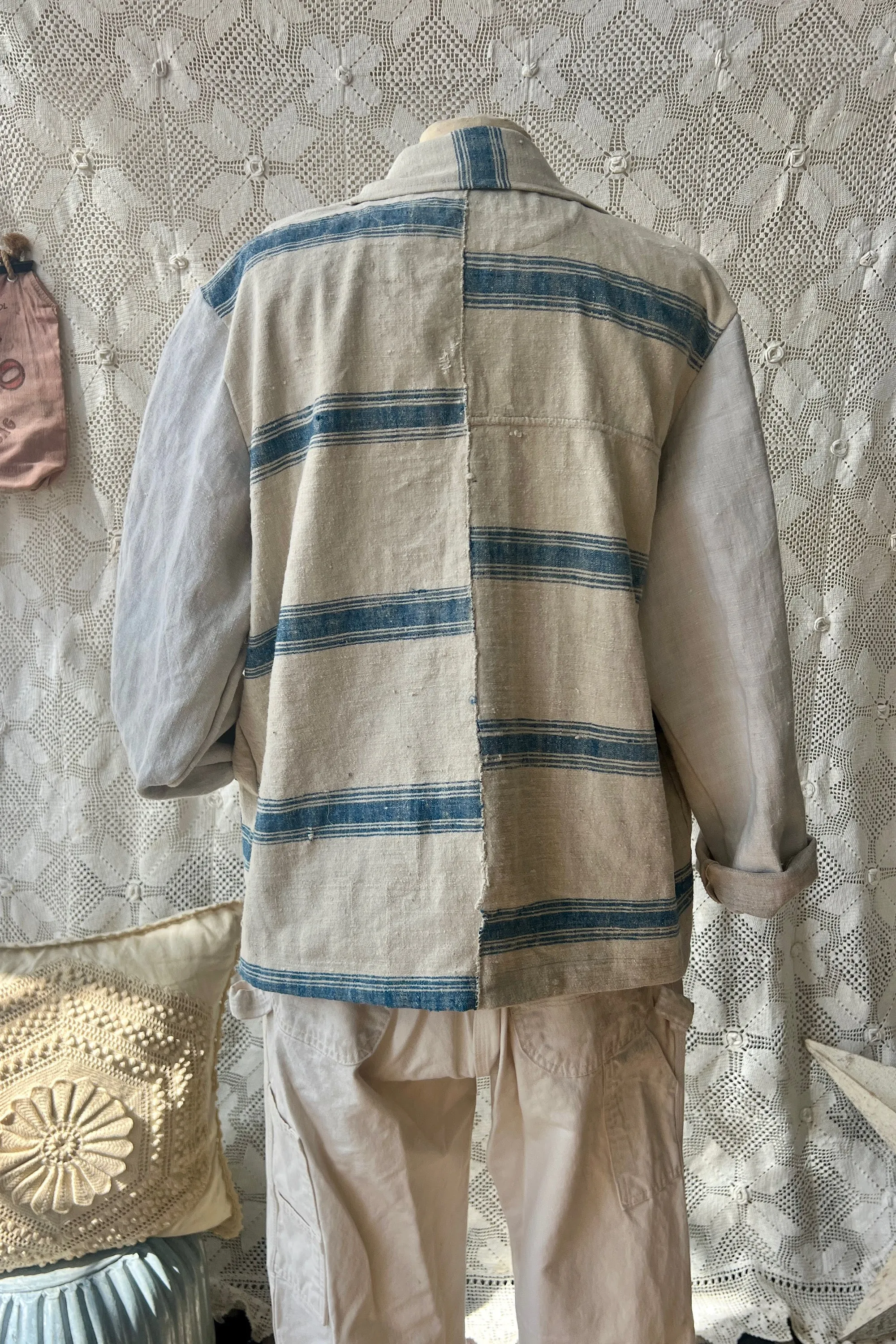 HF183 The Highlands Foundry Striped Utility Jacket