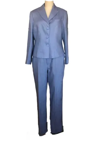 High/Low Jacket and Classic Pants (Peri Blue) - Style # M2PK