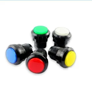 Illuminated Black Ring Arcade Buttons