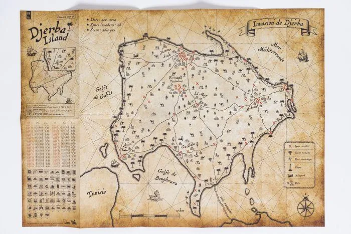 Invasion Map of Djerba Island