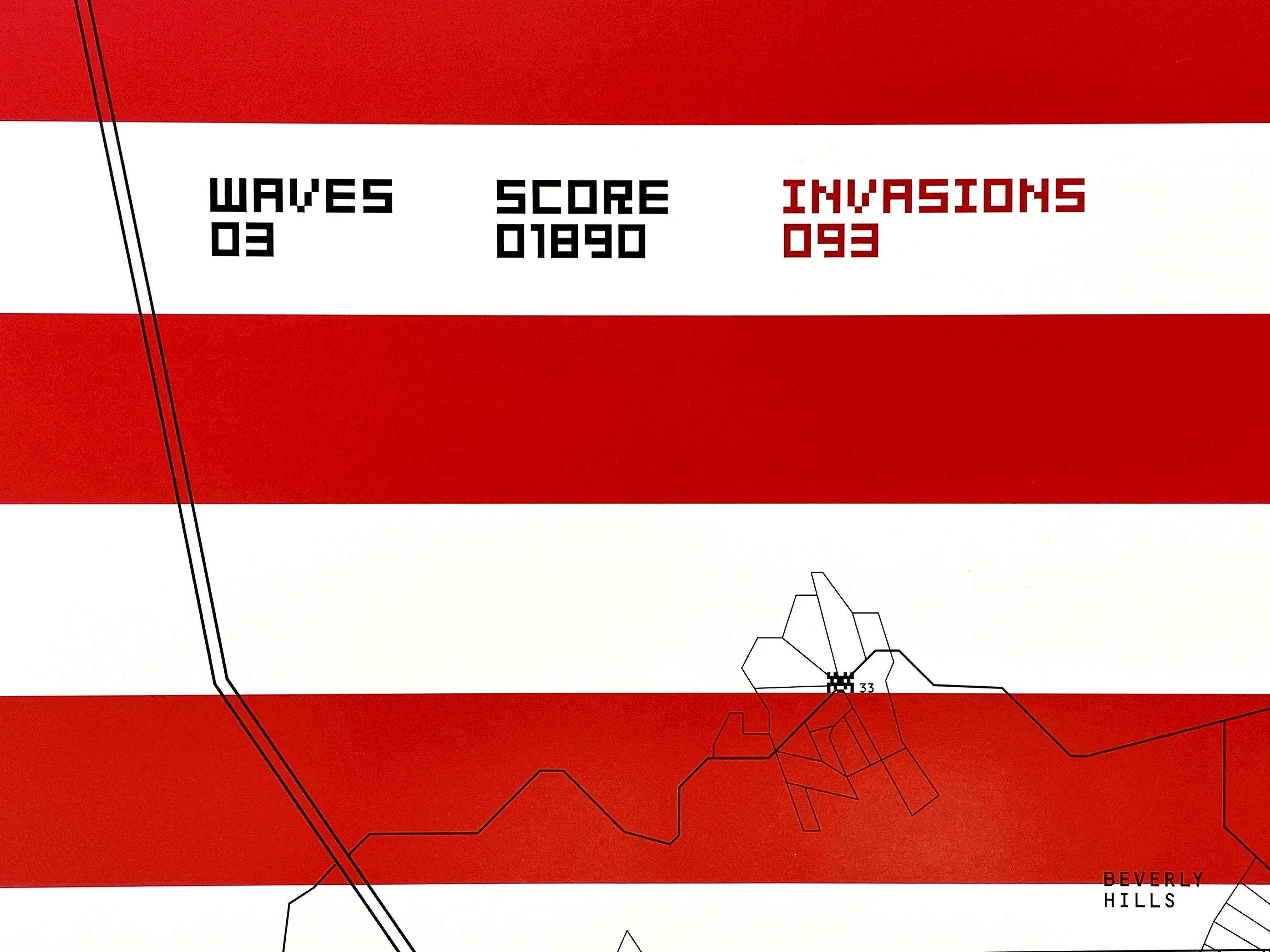 Invasion Map of Los Angeles (Rare Flat)