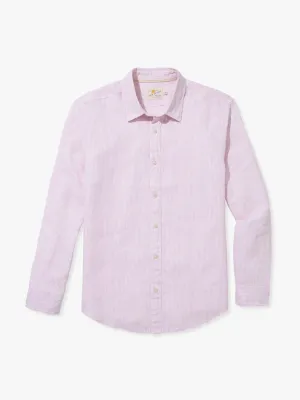Island Linen Shirt | Pink Stripe