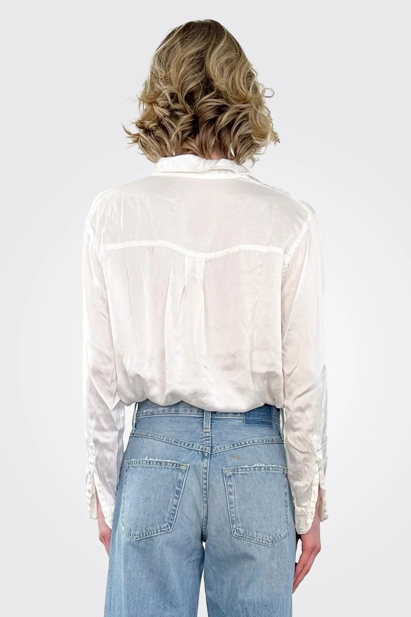 Joss Silk Shirt - White