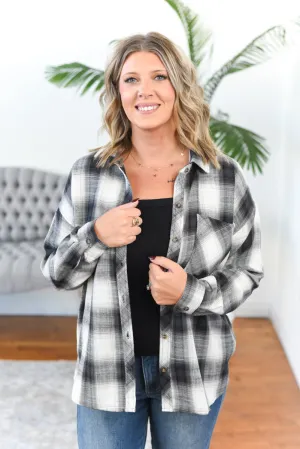 Julia Oversized Plaid Flannel Shirt