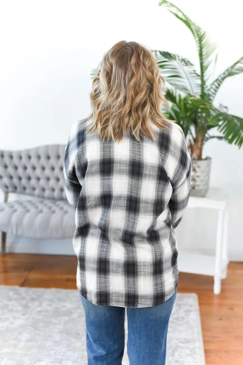 Julia Oversized Plaid Flannel Shirt