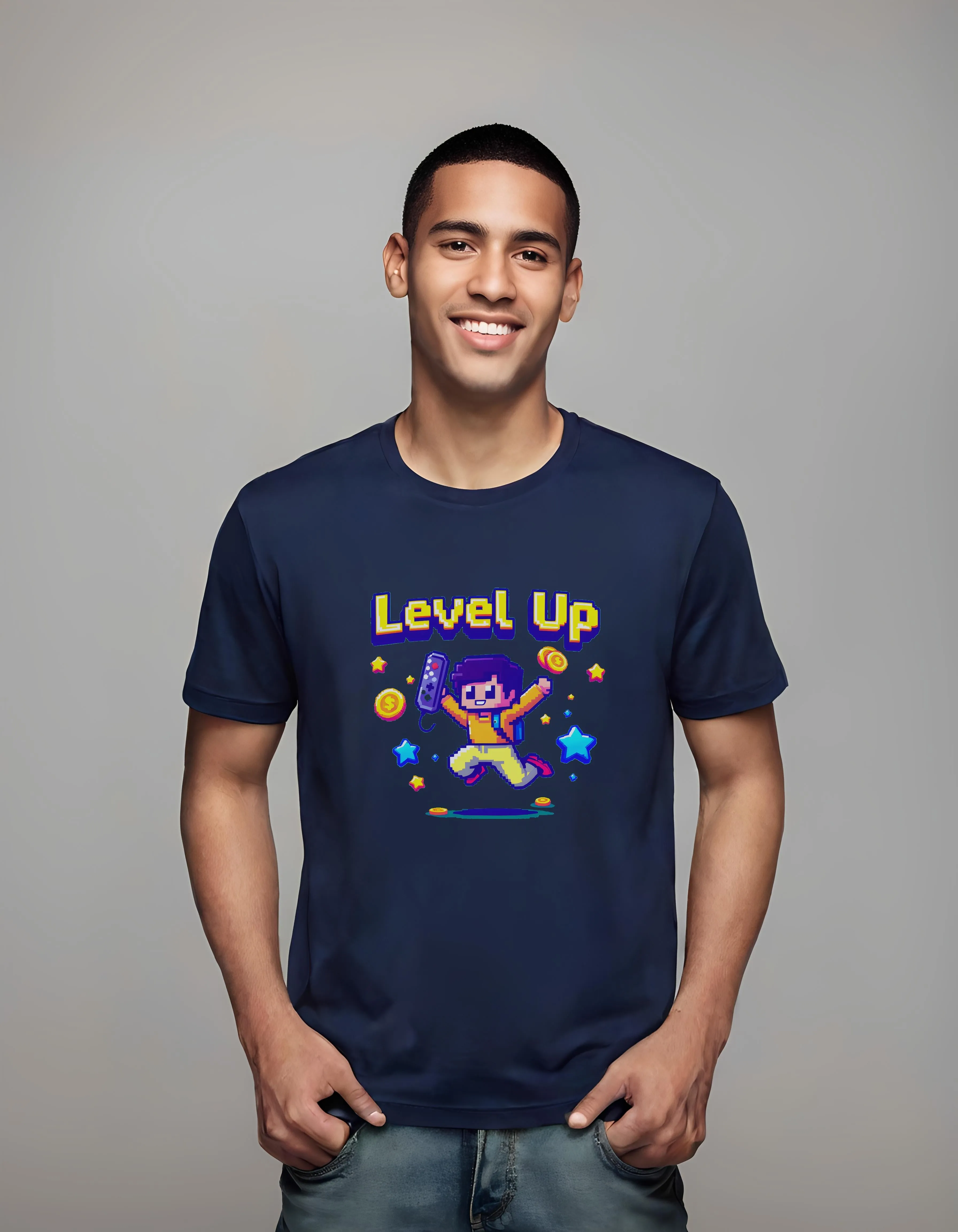 Level Up Pixel Art Design | Classic T-Shirt (Unisex)