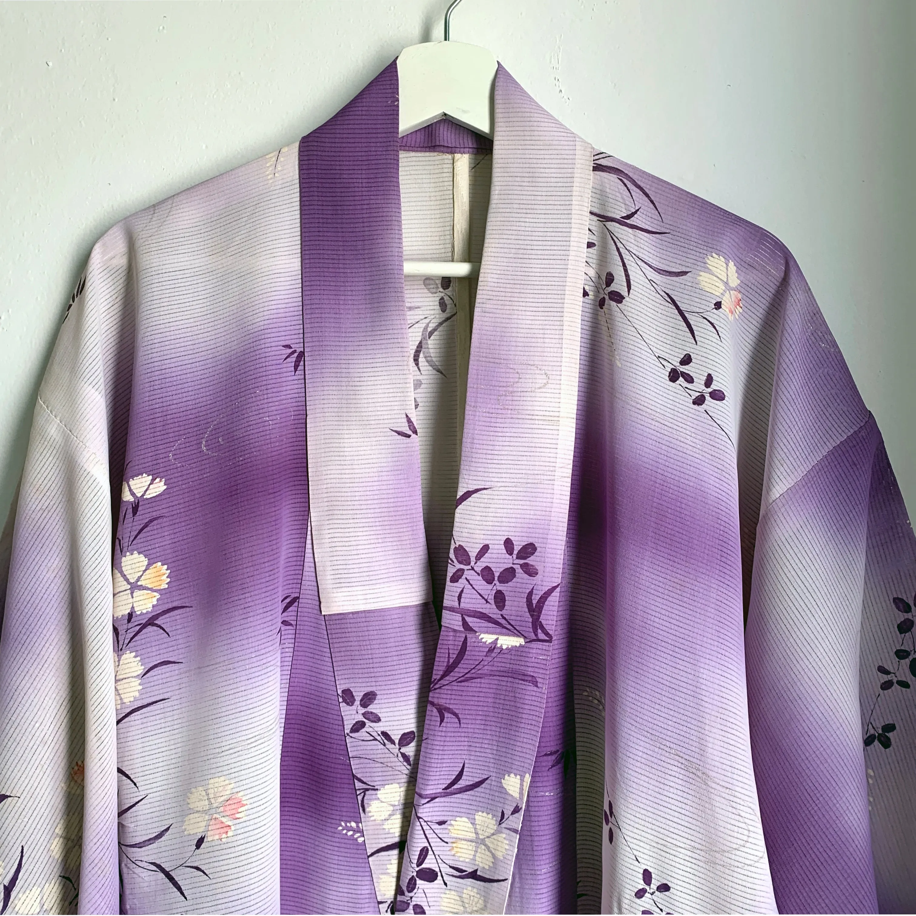 Lilac Floral Summer Silk Kimono