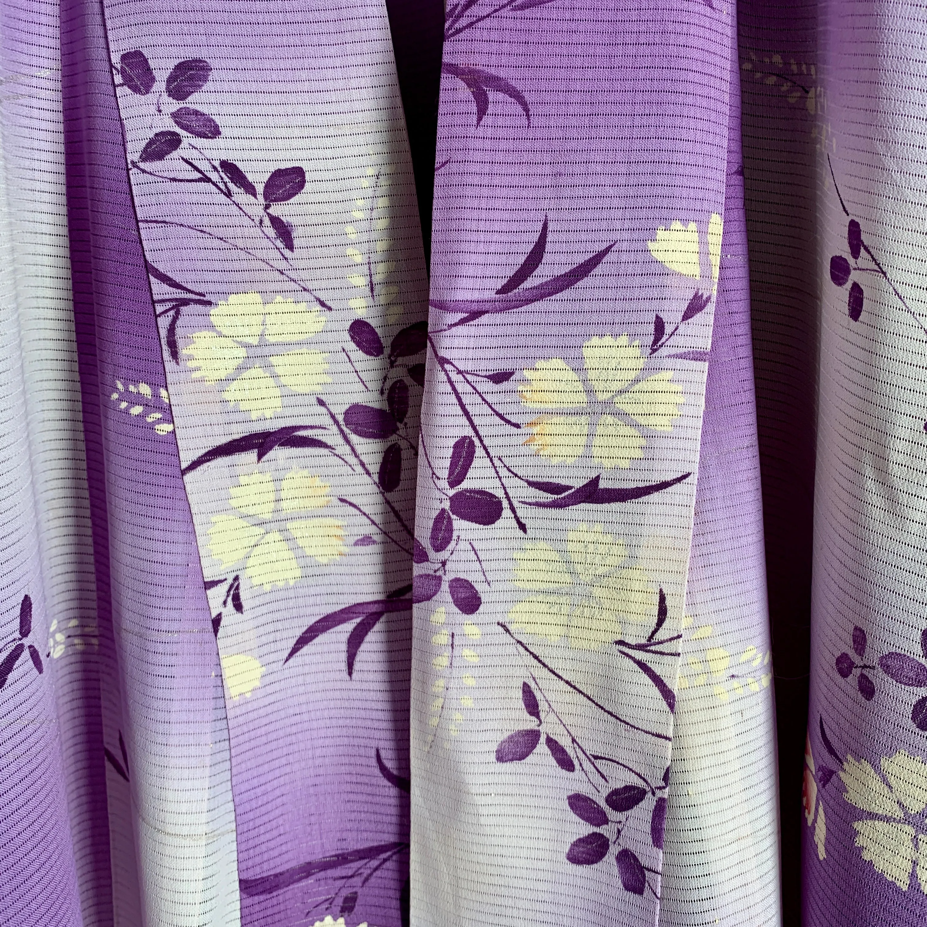 Lilac Floral Summer Silk Kimono