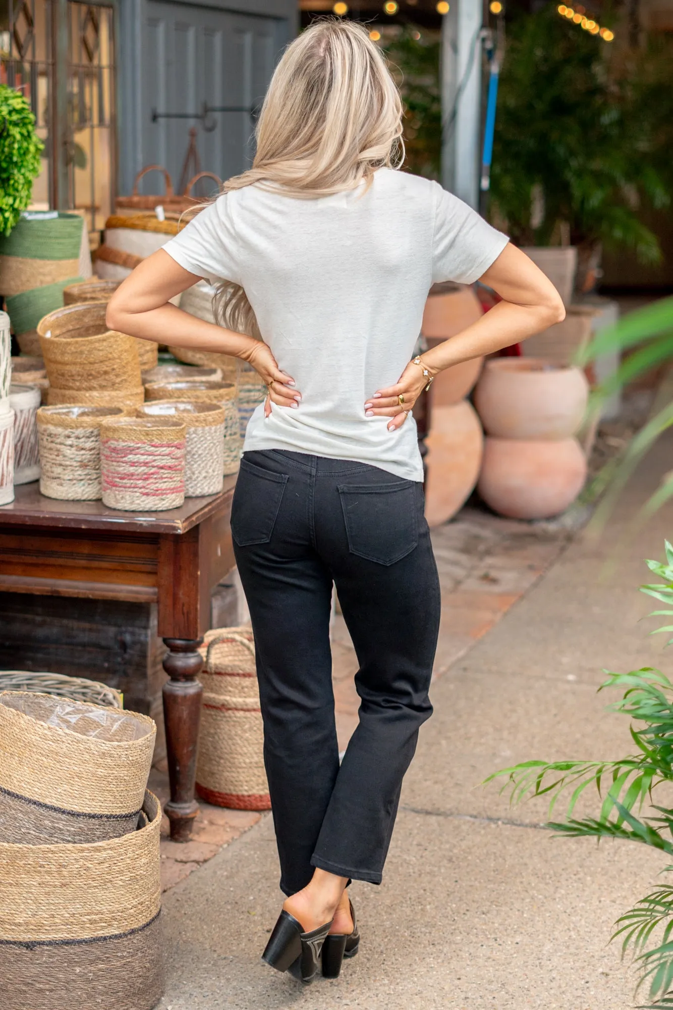 Lolly Linen Blend Tee - Cream