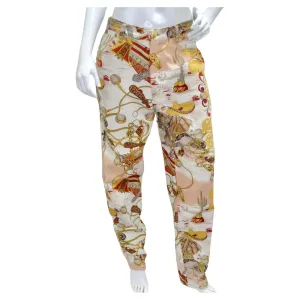 Louis Feraud 1980s Western Motif Print Jeans