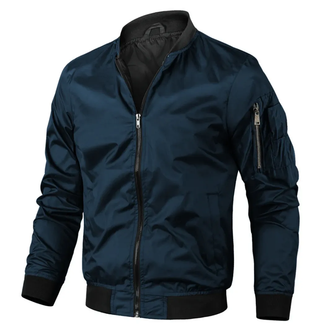 Men's Casual Bomber Biker Jacket | Spring