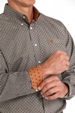 Men's Cinch Geometric Print Button-Down Western Shirt