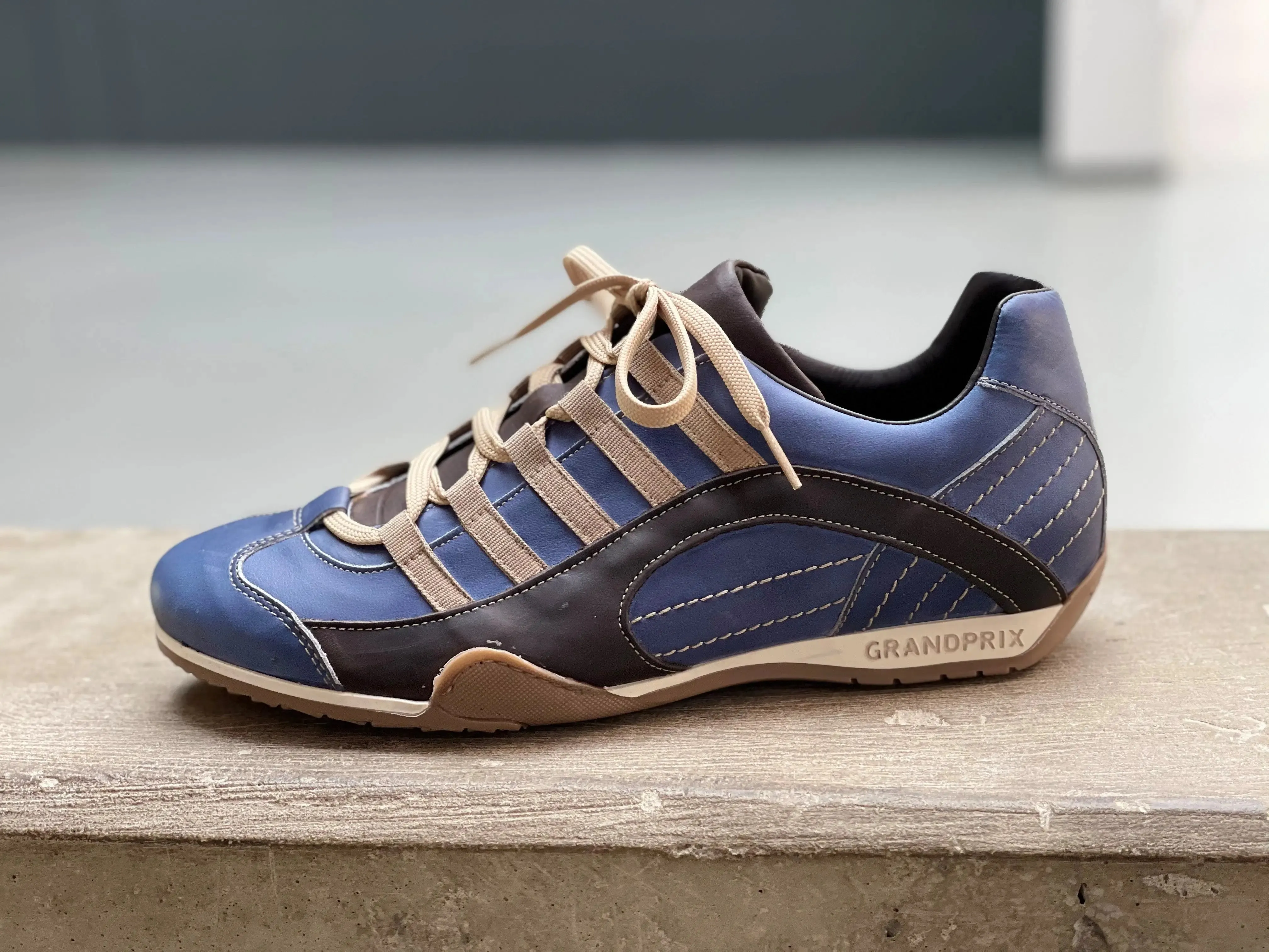 Men's GrandPrix Sneaker in Laguna Seca (Ocean Blue and Sand)