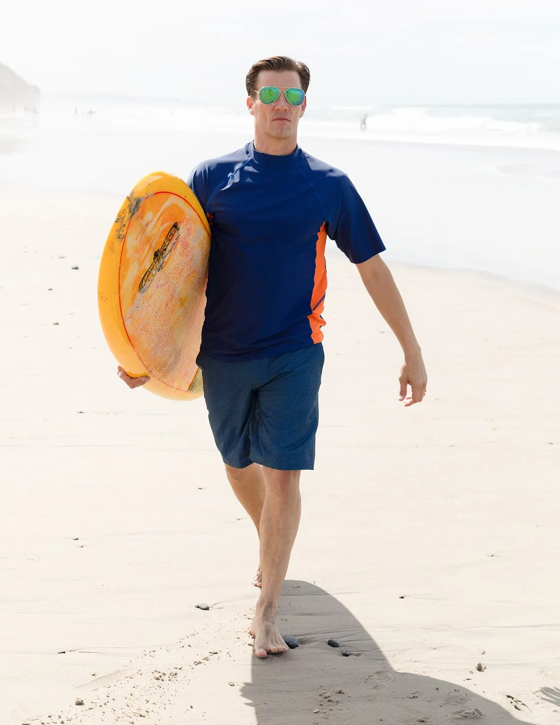 Men's  Swim Performance Short Sleeve Rash Guard - Olive