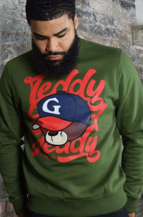 Men's Teddy Grind Steady Olive Sweater
