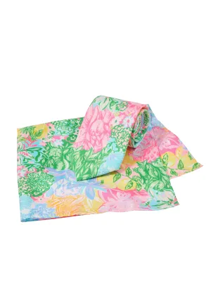 MEN'S TIE AND POCKET SQUARE SET - BRIGHT DELIGHT PATCH