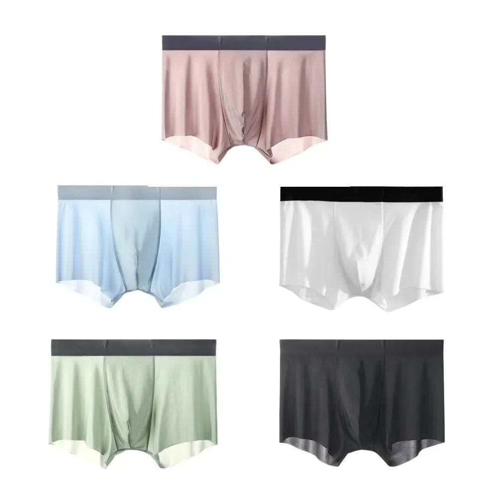 Men's Ultra Thin Ice Silk Trunks (5-Pack) JEWYEE - ZJ009
