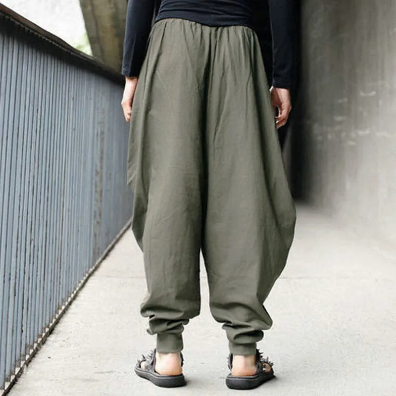 Men's Vintage-Inspired Loose Harem Pants