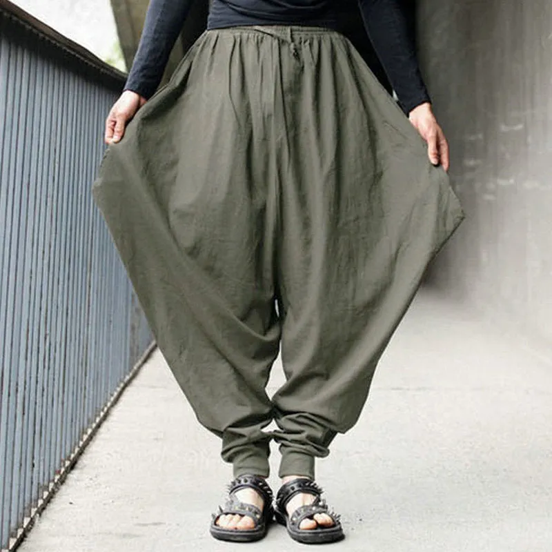 Men's Vintage-Inspired Loose Harem Pants