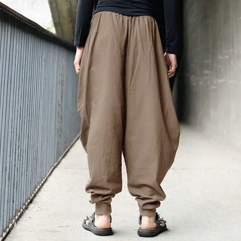 Men's Vintage-Inspired Loose Harem Pants