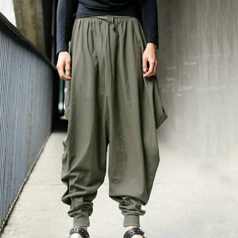 Men's Vintage-Inspired Loose Harem Pants